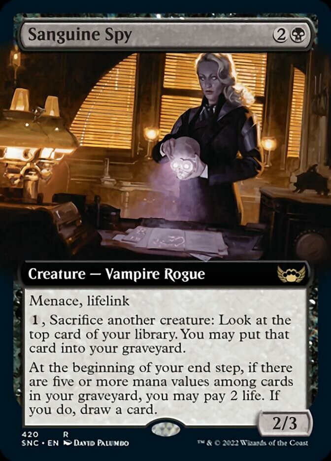 Sanguine Spy (Extended Art) [Streets of New Capenna] | Card Merchant Takapuna