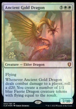 Ancient Gold Dragon [Commander Legends: Battle for Baldur's Gate Prerelease Promos] | Card Merchant Takapuna