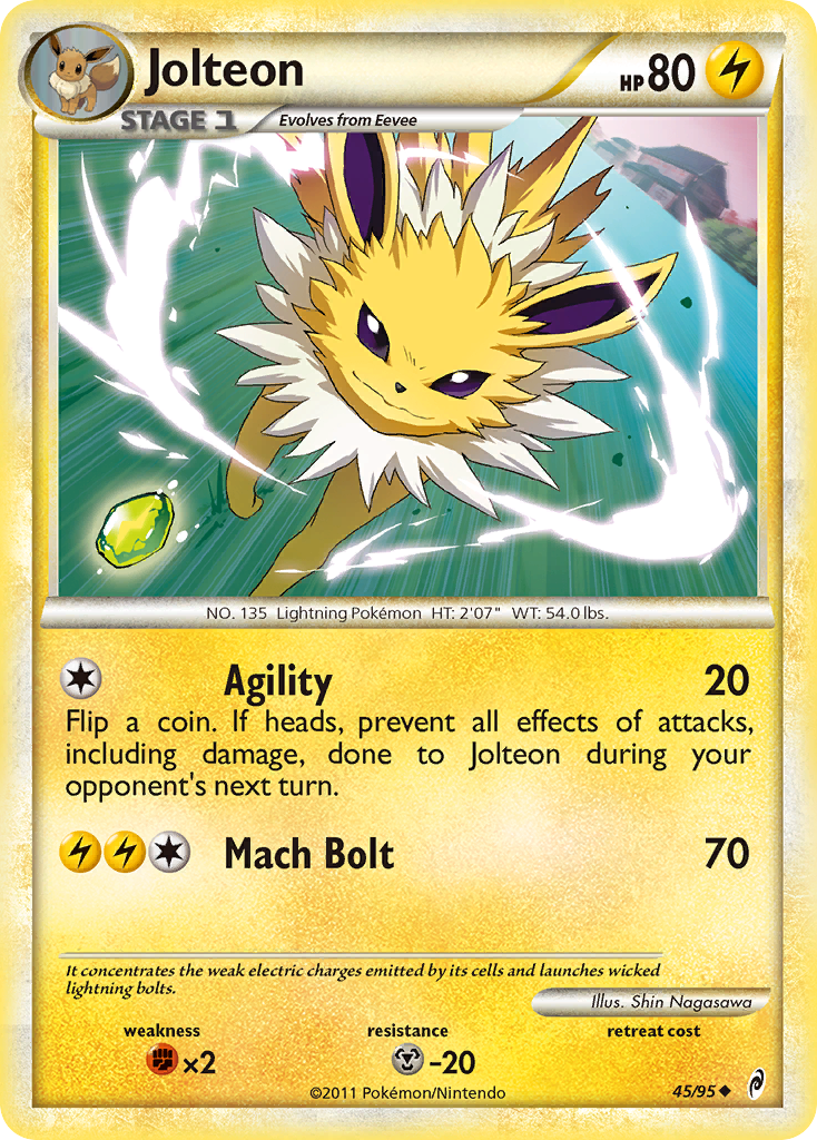 Jolteon (45/95) [HeartGold & SoulSilver: Call of Legends] | Card Merchant Takapuna