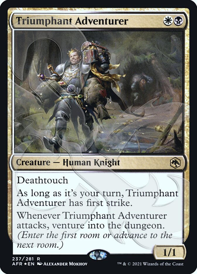 Triumphant Adventurer (Ampersand Promo) [Dungeons & Dragons: Adventures in the Forgotten Realms Promos] | Card Merchant Takapuna