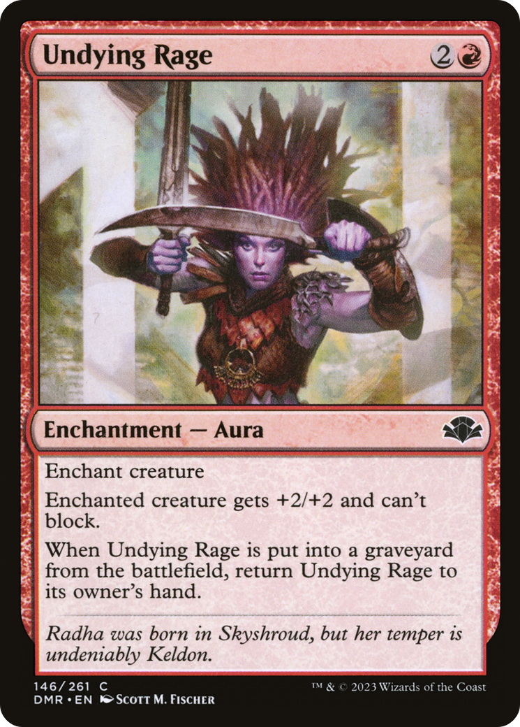 Undying Rage [Dominaria Remastered] | Card Merchant Takapuna