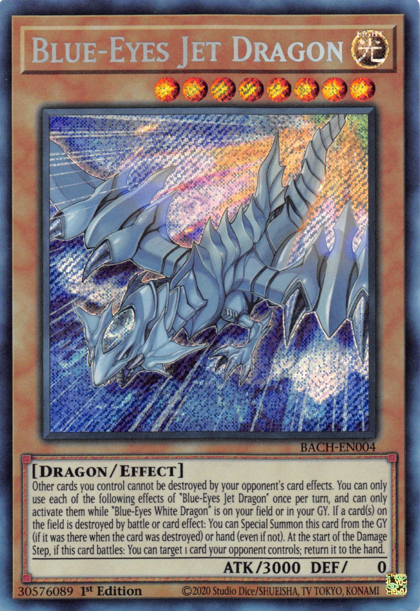 Blue-Eyes Jet Dragon [BACH-EN004] Starlight Rare | Card Merchant Takapuna