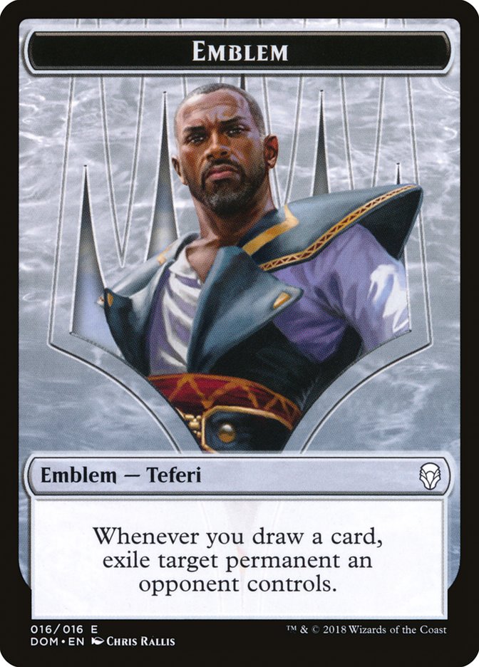 Teferi, Hero of Dominaria Emblem [Dominaria Tokens] | Card Merchant Takapuna