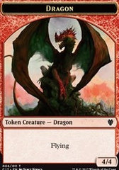 Dragon (006) // Gold Double-Sided Token [Commander 2017 Tokens] | Card Merchant Takapuna