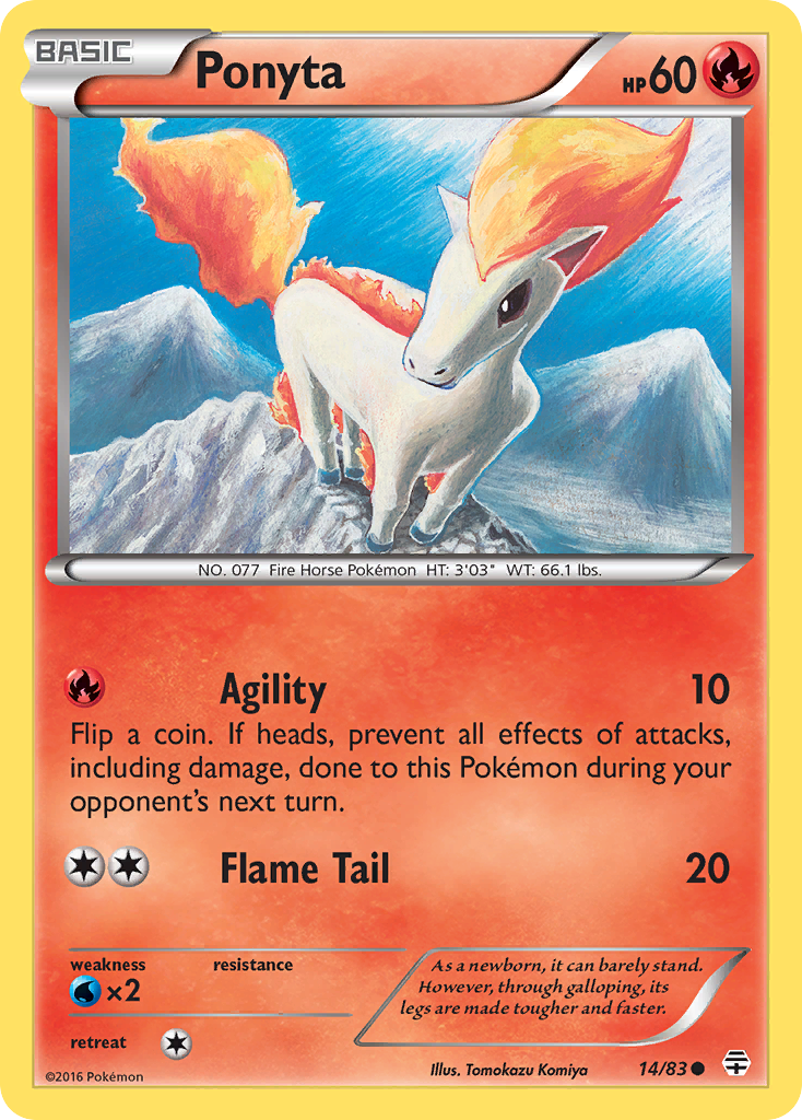 Ponyta (14/83) [XY: Generations] | Card Merchant Takapuna