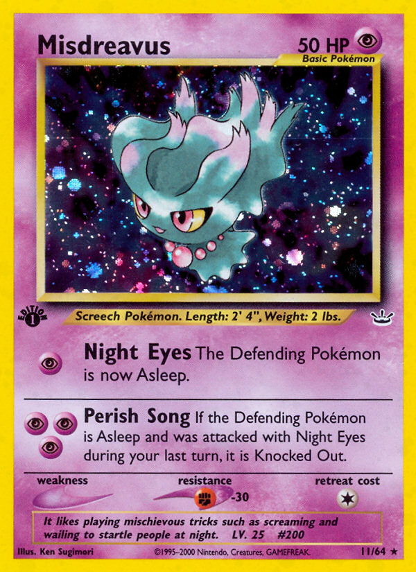 Misdreavus (11/64) [Neo Revelation 1st Edition] | Card Merchant Takapuna