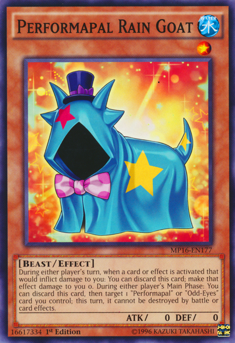 Performapal Rain Goat [MP16-EN177] Common | Card Merchant Takapuna