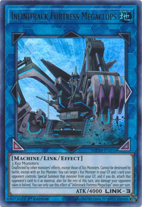 Infinitrack Fortress Megaclops [MP20-EN216] Ultra Rare | Card Merchant Takapuna