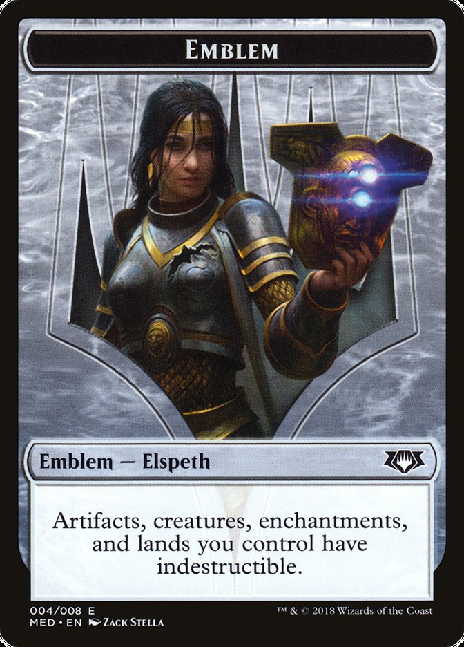 Elspeth, Knight-Errant Emblem [Mythic Edition Tokens] | Card Merchant Takapuna