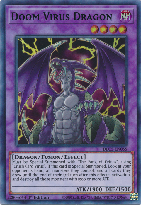 Doom Virus Dragon (Blue) [DLCS-EN055] Ultra Rare | Card Merchant Takapuna