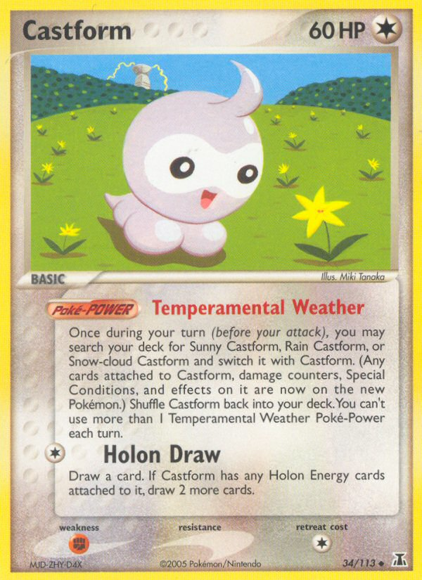 Castform (34/113) [EX: Delta Species] | Card Merchant Takapuna