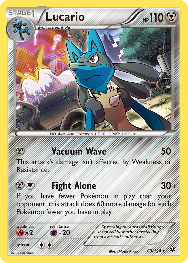 Lucario (63/124) (Cosmos Holo) [XY: Fates Collide] | Card Merchant Takapuna