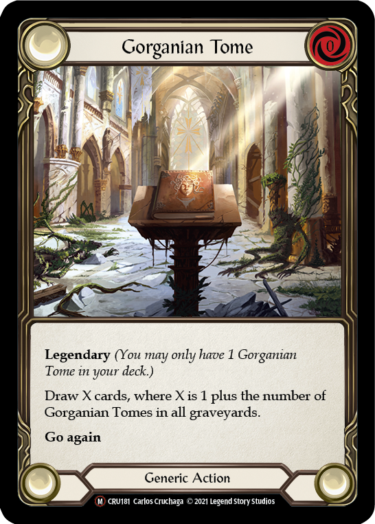 Gorganian Tome [U-CRU181] (Crucible of War Unlimited)  Unlimited Rainbow Foil | Card Merchant Takapuna