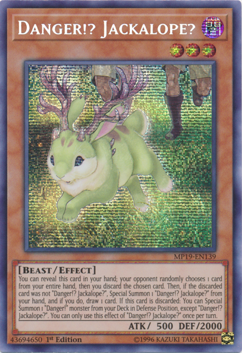 Danger!? Jackalope? [MP19-EN139] Prismatic Secret Rare | Card Merchant Takapuna