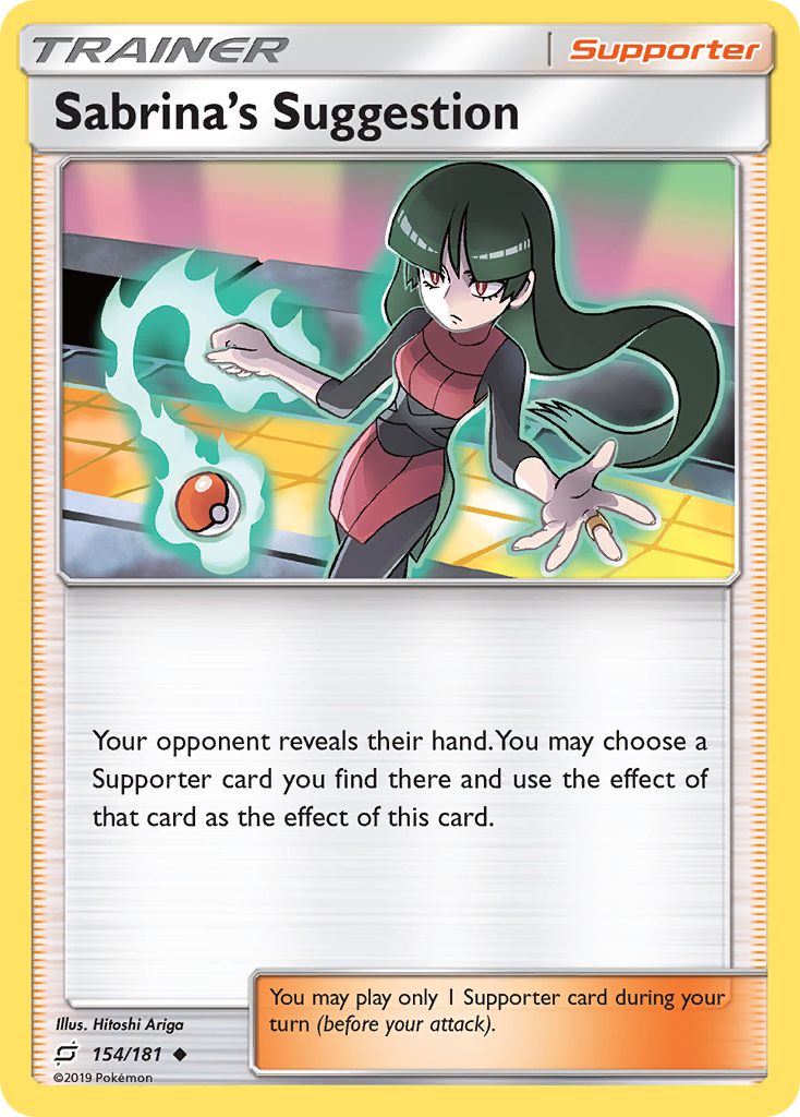 Sabrina's Suggestion (154/181) [Sun & Moon: Team Up] | Card Merchant Takapuna