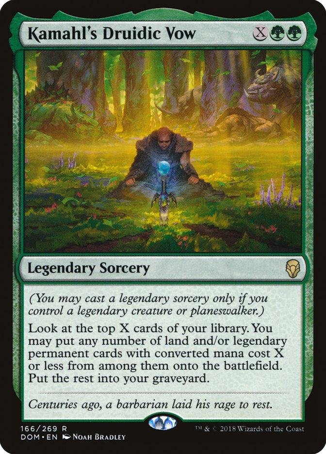 Kamahl's Druidic Vow [Dominaria] | Card Merchant Takapuna