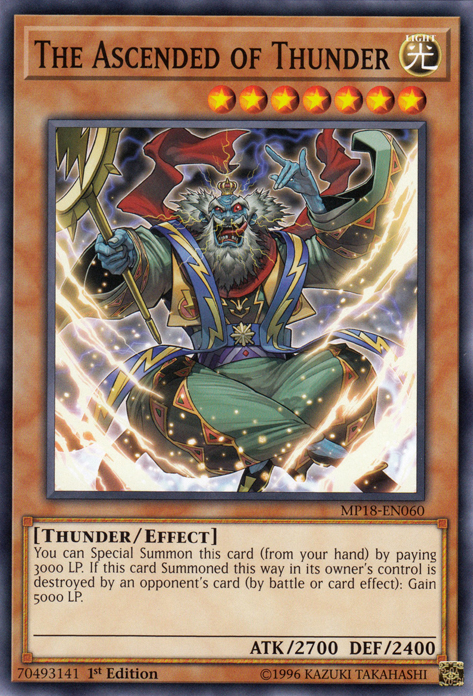 The Ascended of Thunder [MP18-EN060] Short Print | Card Merchant Takapuna