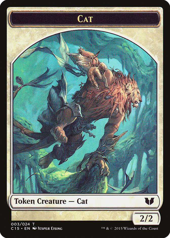 Cat // Zombie Double-Sided Token [Commander 2015 Tokens] | Card Merchant Takapuna