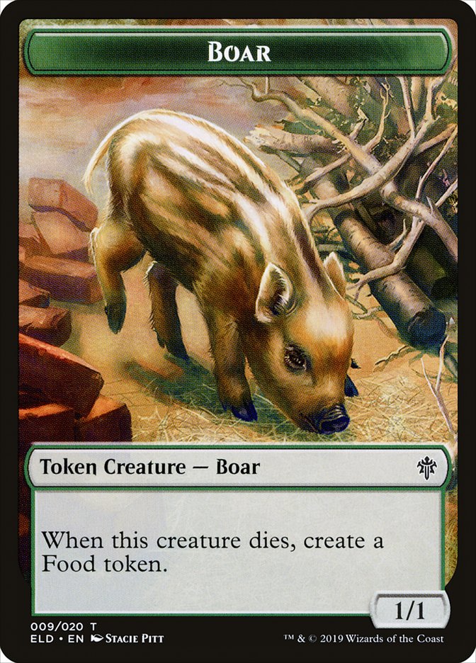 Boar Token [Throne of Eldraine Tokens] | Card Merchant Takapuna