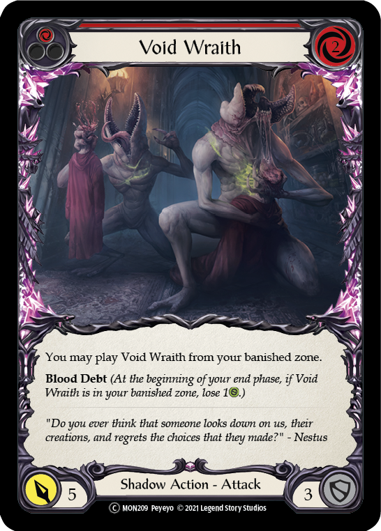 Void Wraith (Red) [U-MON209-RF] (Monarch Unlimited)  Unlimited Rainbow Foil | Card Merchant Takapuna