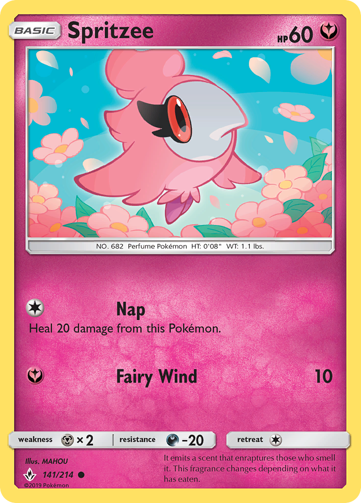 Spritzee (141/214) [Sun & Moon: Unbroken Bonds] | Card Merchant Takapuna