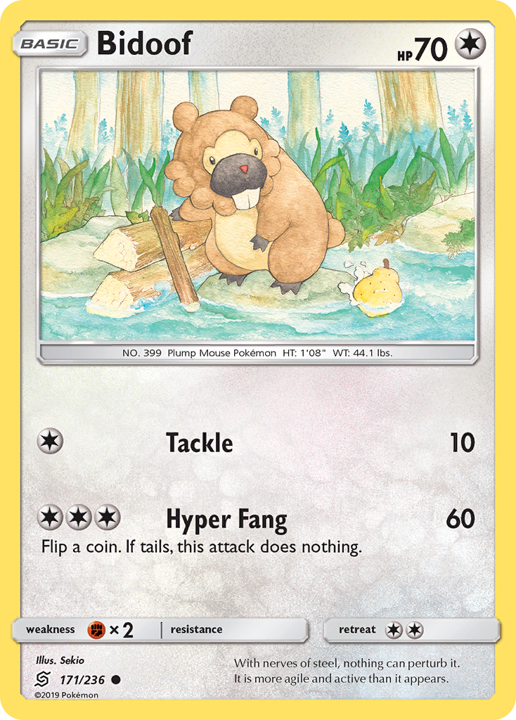 Bidoof (171/236) [Sun & Moon: Unified Minds] | Card Merchant Takapuna