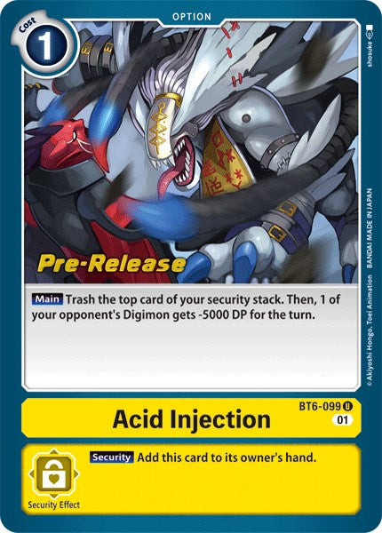 Acid Injection [BT6-099] [Double Diamond Pre-Release Cards] | Card Merchant Takapuna