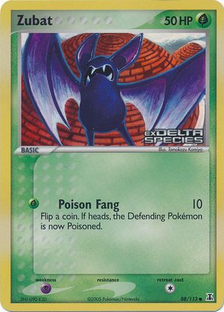 Zubat (88/113) (Stamped) [EX: Delta Species] | Card Merchant Takapuna