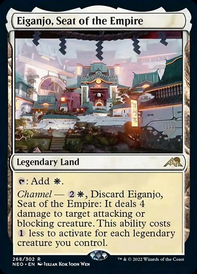 Eiganjo, Seat of the Empire (Promo Pack) [Kamigawa: Neon Dynasty Promos] | Card Merchant Takapuna