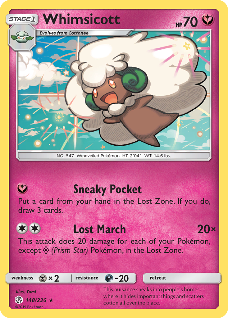 Whimsicott (148/236) [Sun & Moon: Cosmic Eclipse] | Card Merchant Takapuna