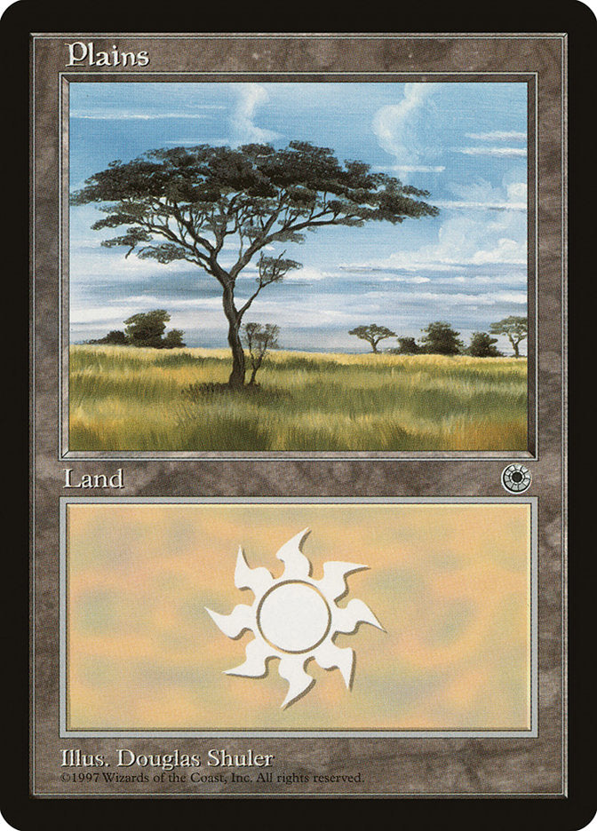 Plains (No Flowers / Closest Tree on Left) [Portal] | Card Merchant Takapuna