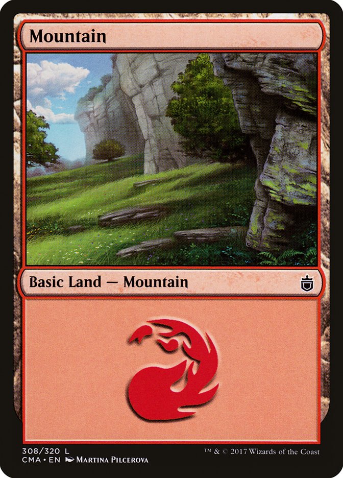 Mountain (308) [Commander Anthology] | Card Merchant Takapuna