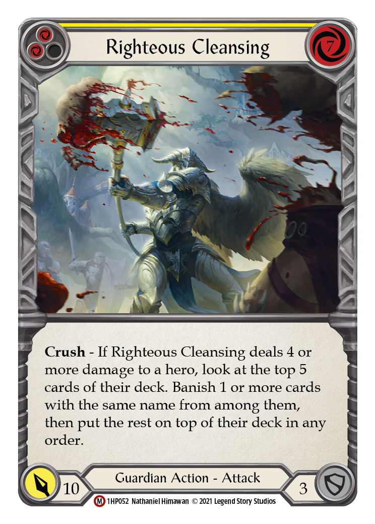 Righteous Cleansing [1HP052] (History Pack 1) | Card Merchant Takapuna