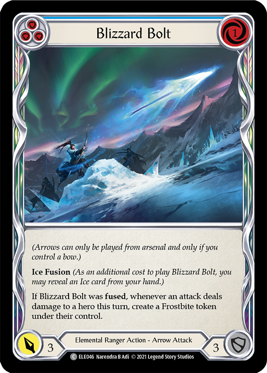 Blizzard Bolt (Blue) [ELE046] (Tales of Aria)  1st Edition Normal | Card Merchant Takapuna