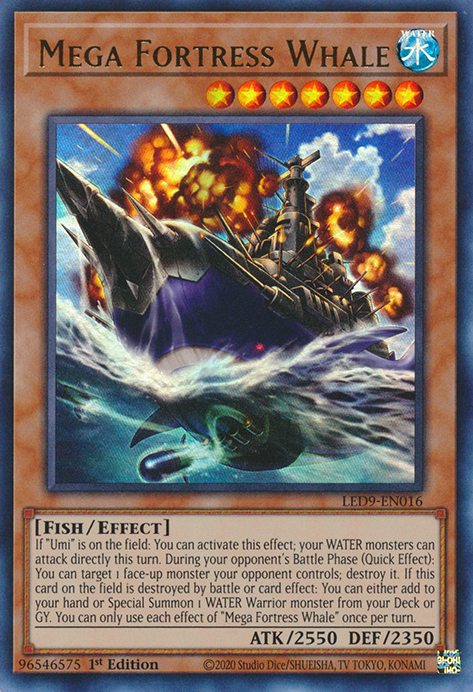 Mega Fortress Whale [LED9-EN016] Ultra Rare | Card Merchant Takapuna