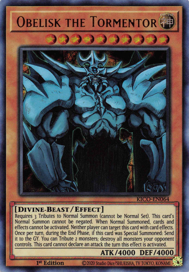 Obelisk the Tormentor (Ultra Pharaoh's Rare) [KICO-EN064] Ultra Pharaoh's Rare | Card Merchant Takapuna