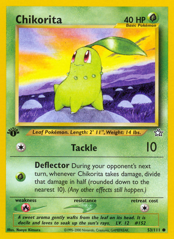 Chikorita (53/111) [Neo Genesis 1st Edition] | Card Merchant Takapuna