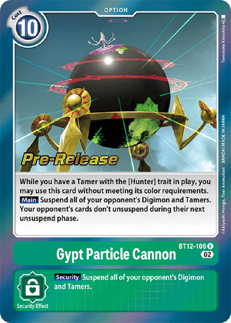 Gypt Particle Cannon [BT12-106] [Across Time Pre-Release Cards] | Card Merchant Takapuna