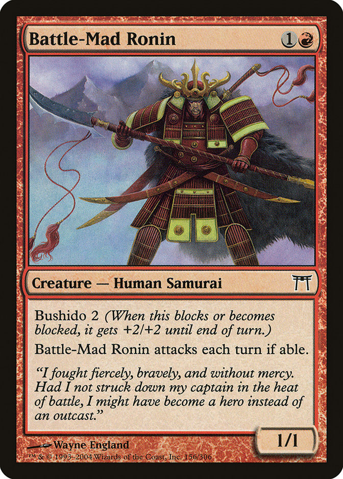 Battle-Mad Ronin [Champions of Kamigawa] | Card Merchant Takapuna