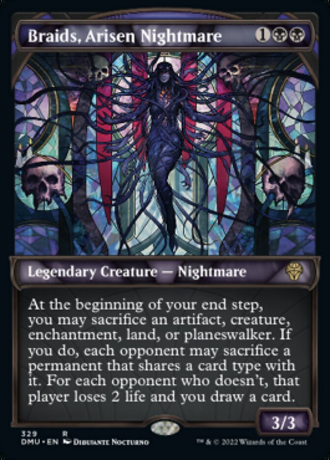 Braids, Arisen Nightmare (Showcase Textured) [Dominaria United] | Card Merchant Takapuna