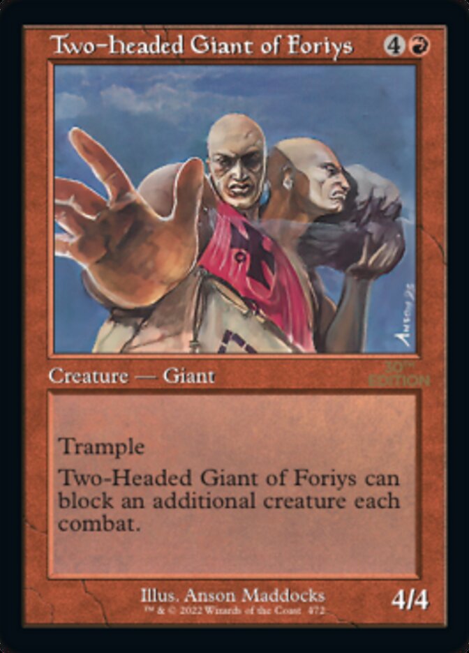 Two-Headed Giant of Foriys (Retro) [30th Anniversary Edition] | Card Merchant Takapuna