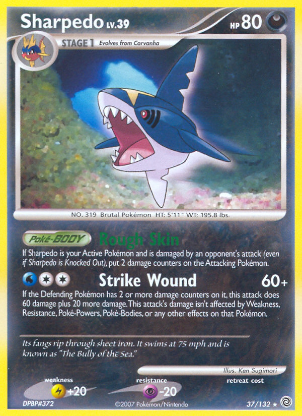 Sharpedo (37/132) [Diamond & Pearl: Secret Wonders] | Card Merchant Takapuna