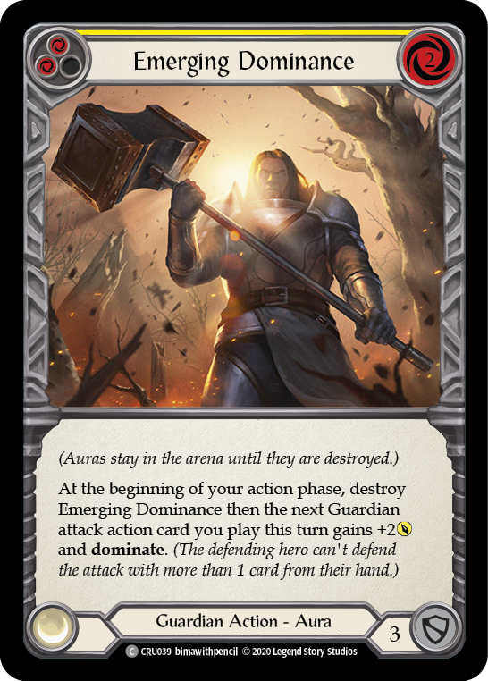 Emerging Dominance (Yellow) [CRU039] (Crucible of War)  1st Edition Normal | Card Merchant Takapuna