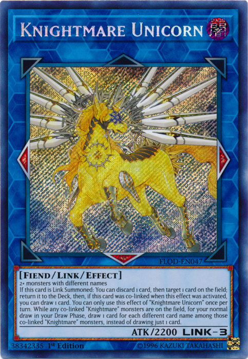 Knightmare Unicorn [FLOD-EN047] Secret Rare | Card Merchant Takapuna