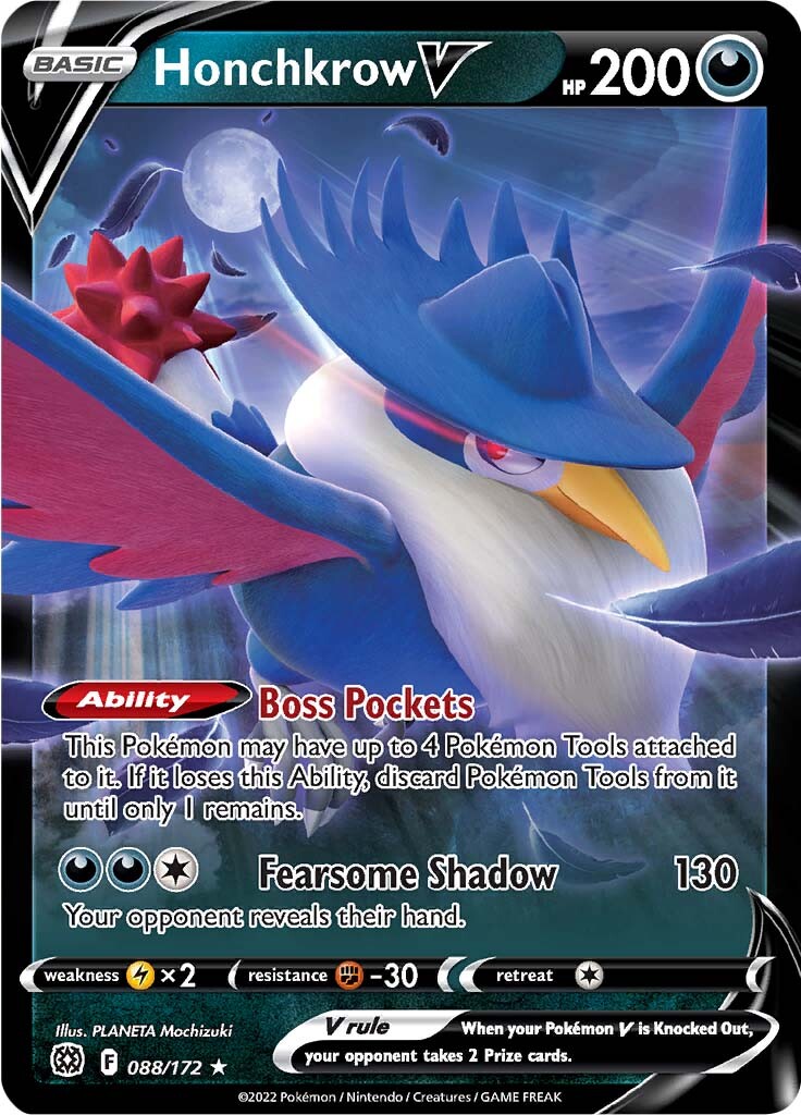 Honchkrow V (088/172) [Sword & Shield: Brilliant Stars] | Card Merchant Takapuna