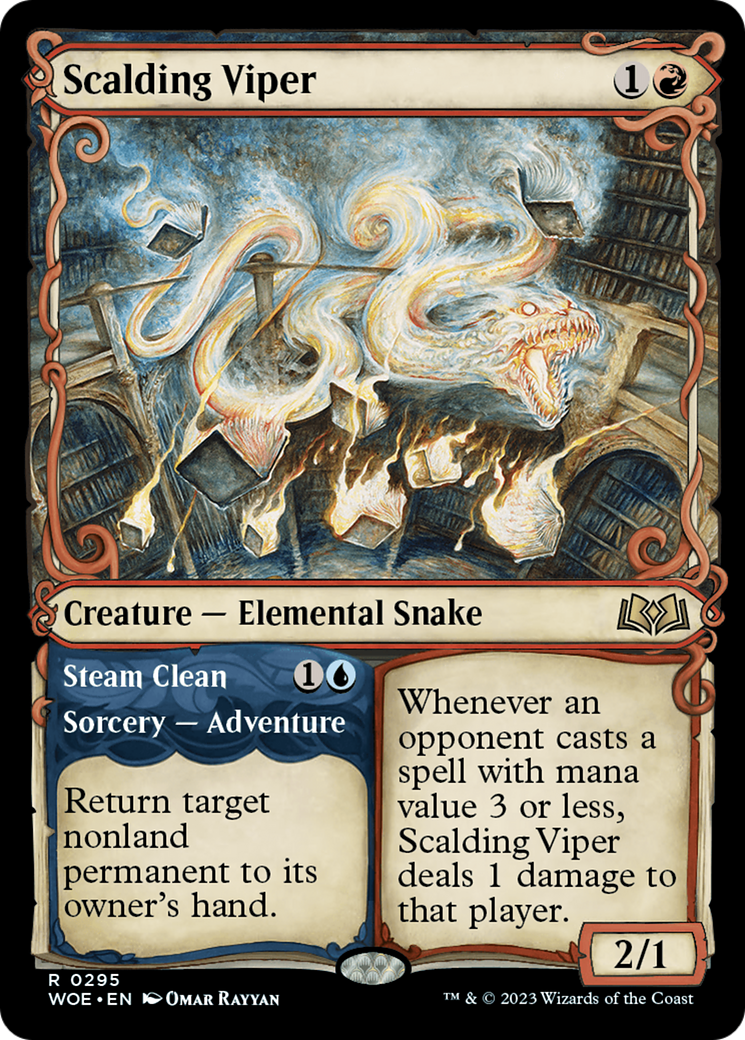 Scalding Viper // Steam Clean (Showcase) [Wilds of Eldraine] | Card Merchant Takapuna