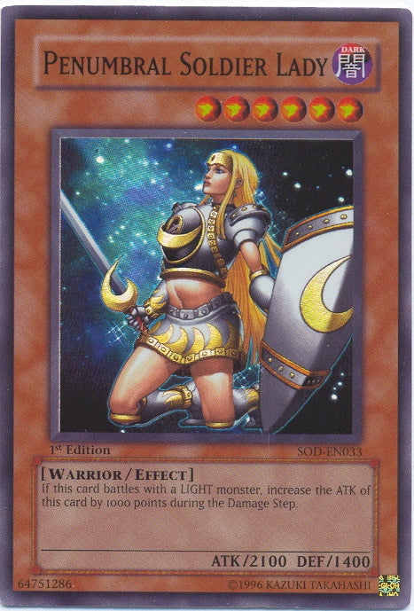 Penumbral Soldier Lady [SOD-EN033] Super Rare | Card Merchant Takapuna