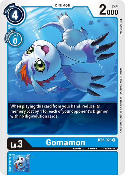 Gomamon [BT2-023] [Release Special Booster Ver.1.5] | Card Merchant Takapuna