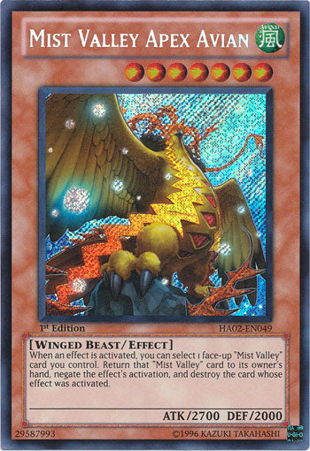 Mist Valley Apex Avian [HA02-EN049] Secret Rare | Card Merchant Takapuna