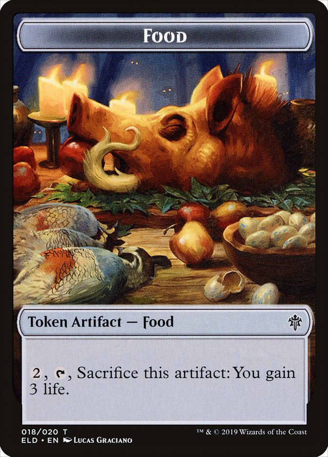 Mouse // Food (18) Double-Sided Token [Throne of Eldraine Tokens] | Card Merchant Takapuna